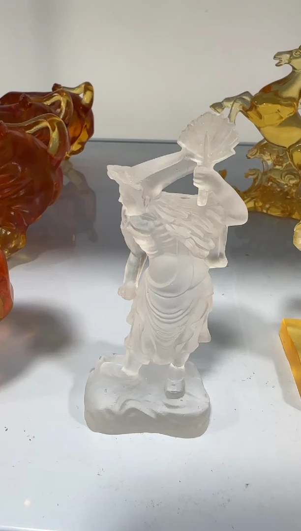 手工艺品琉璃陈*骏黑白无常1对