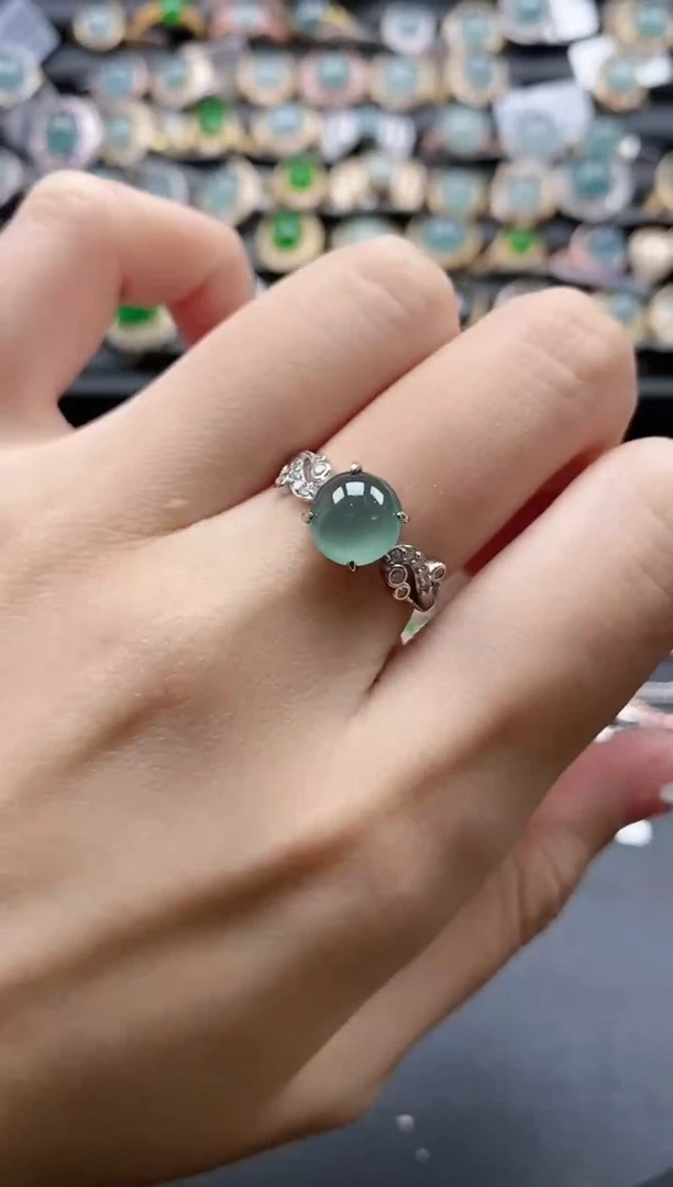 【闪购商品】翡翠戒指银S925镶嵌51511