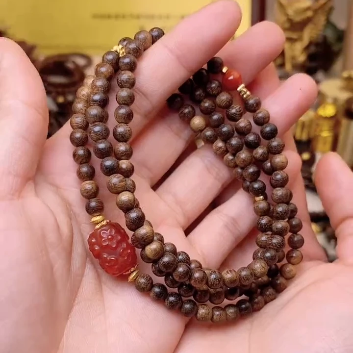 野生越南芽庄5A玉化雷料白棋沉水0.5多圈