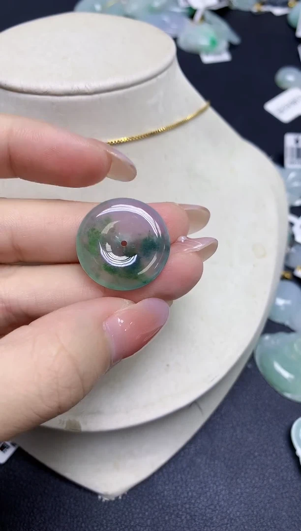 颈饰未镶嵌翡翠天然缅甸翡翠A货百元以上9元证书费自理