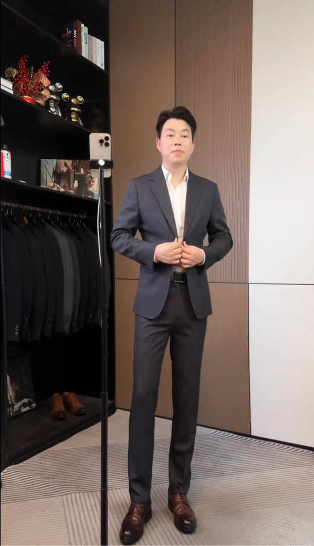 【新款高定】商务休闲男士西服套装结婚上班主持修身高品质职业