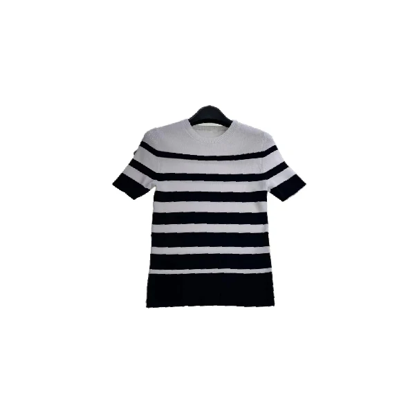 Leosoxs春季船锚蓝白条纹针织衫1081