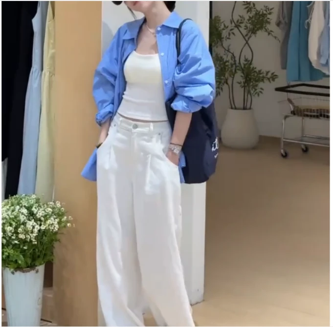 2025夏季新款网红同款洋气韩版潮流薄款外套裤子女乖-a