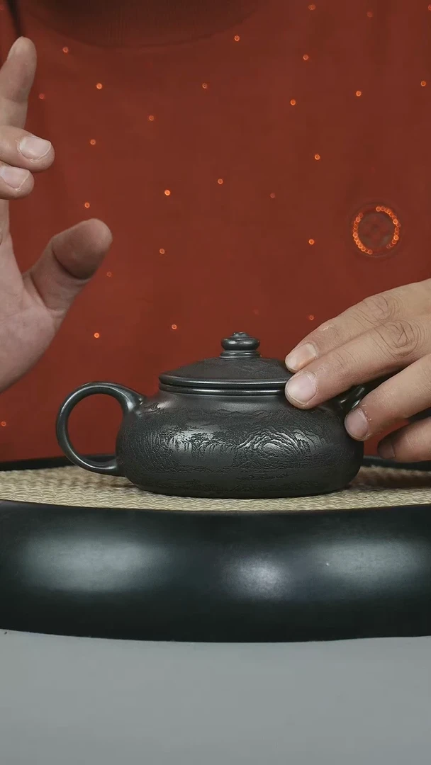 茶壶紫砂 原矿石黄 寒江