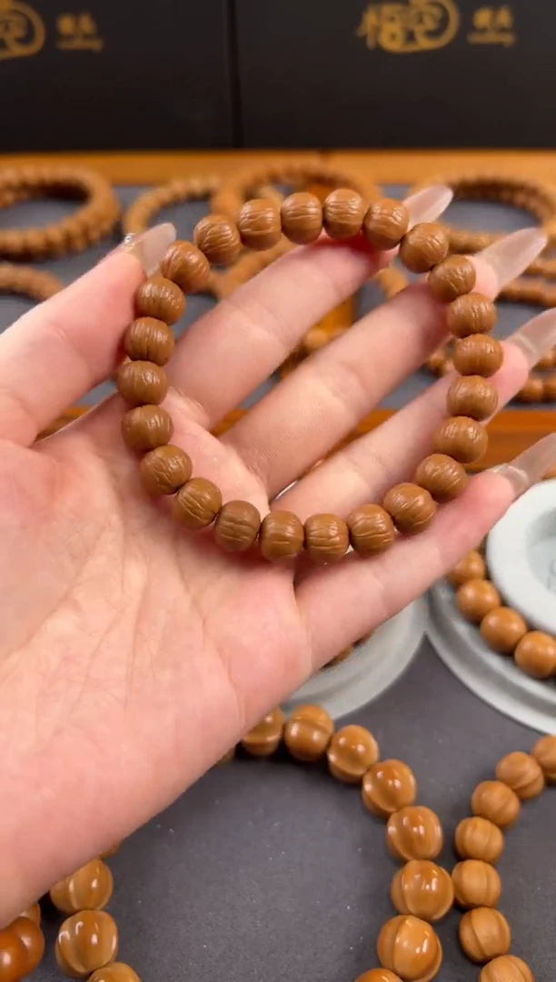 猴头核桃手串精卡10+mm南瓜