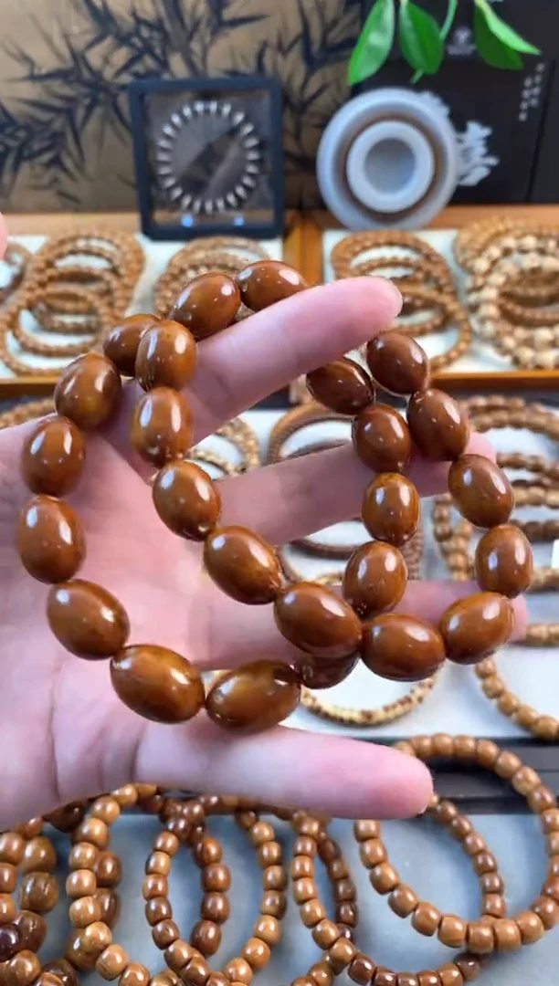 紫金鼠手串1.2枣珠棕红皮S级品相