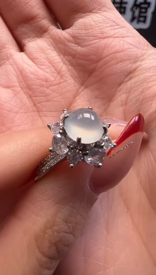 银S925镶嵌戒指翡翠缅甸珠宝严选