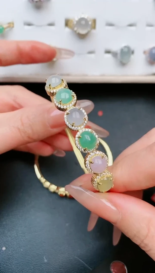 【闪购商品】翡翠戒指银S925镶嵌....