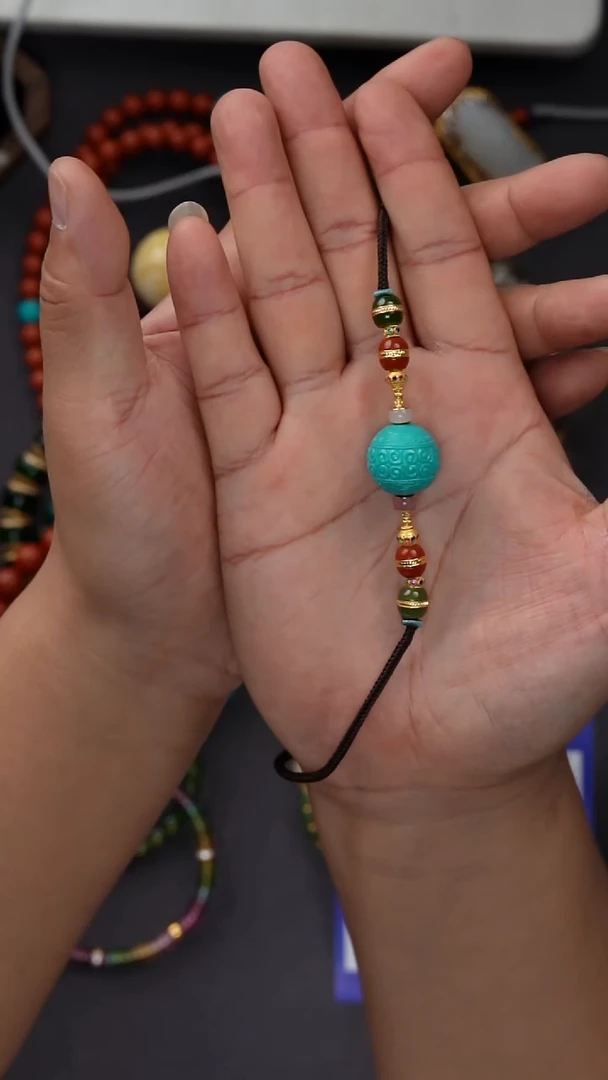 绿松石未镶嵌锁骨尹*绿松石锁骨