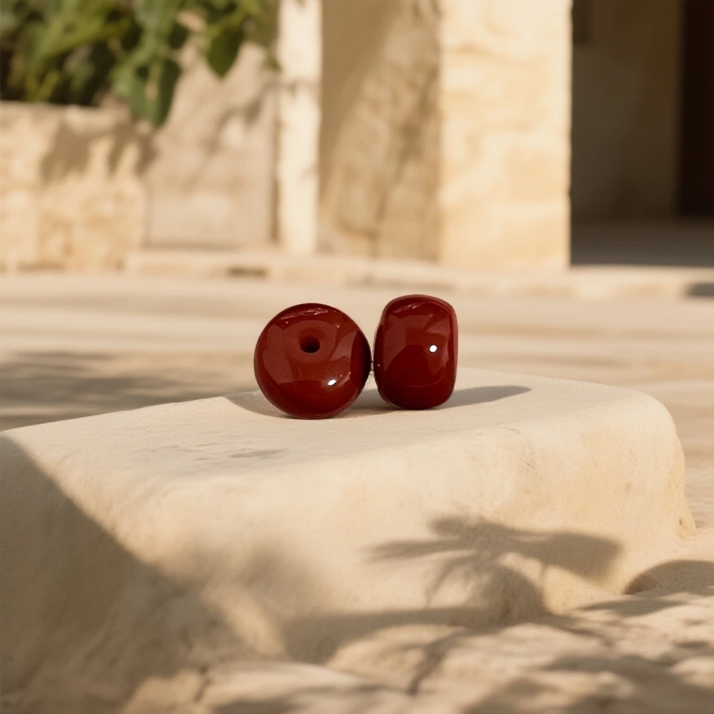 南红7×10mm算盘珠川料瓦西牛血红车厘子色单珠单颗（多样发其一）