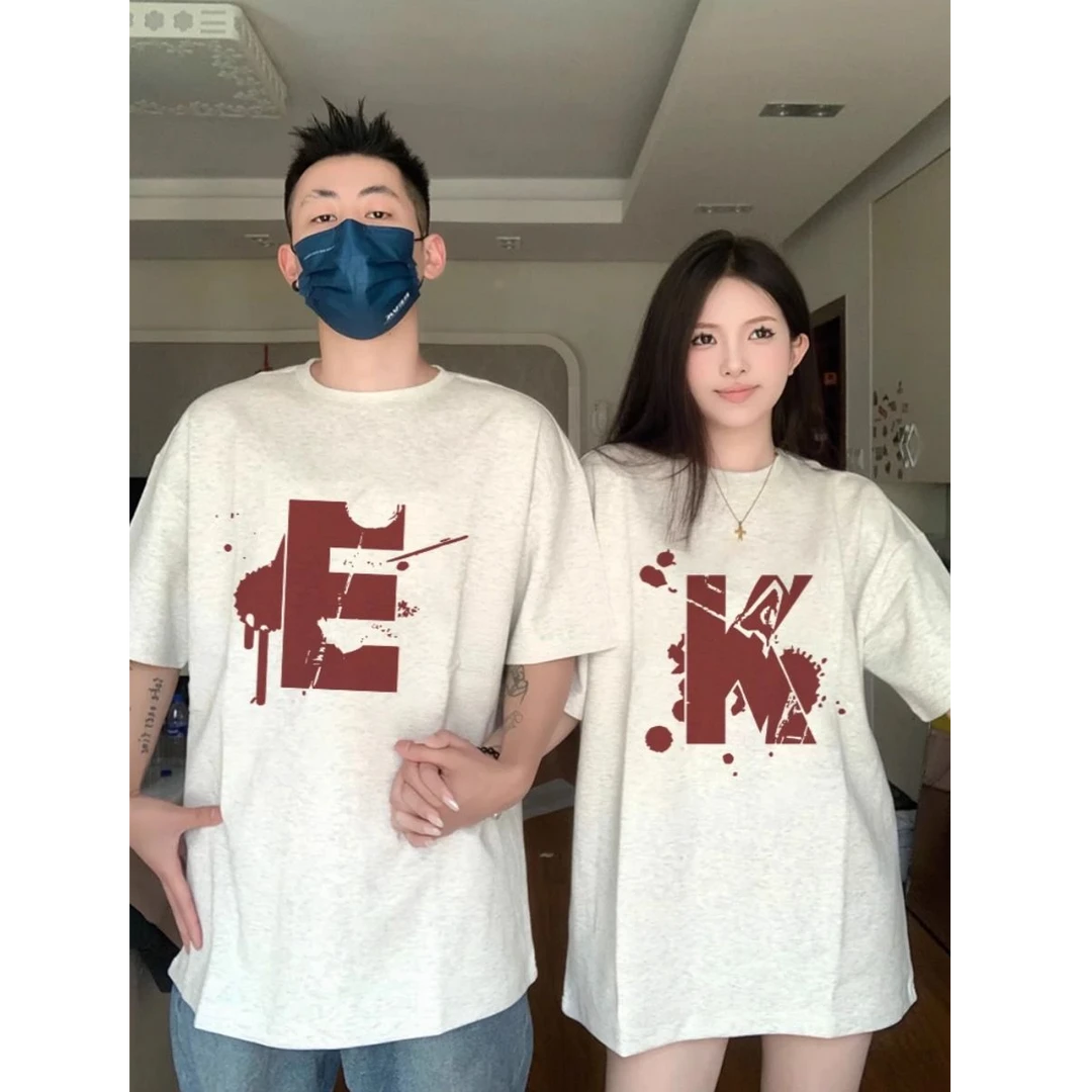 加大码情侣装2025新款夏装百搭短袖T恤disoo独特小众设计感情侣装