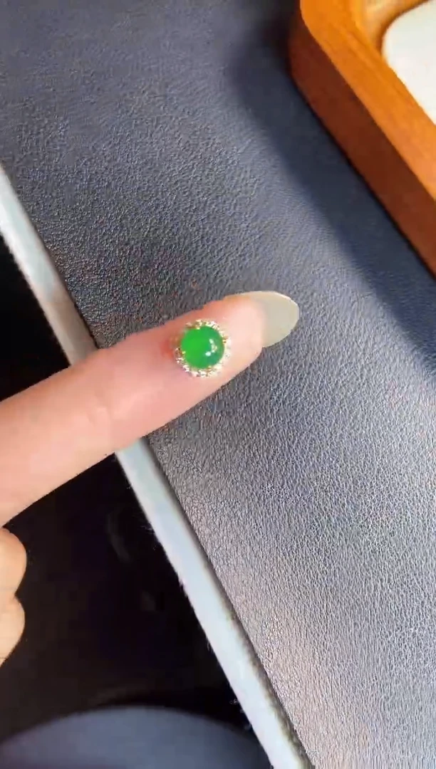 吊坠(不含链)银S925镶嵌翡翠天然A货翡翠