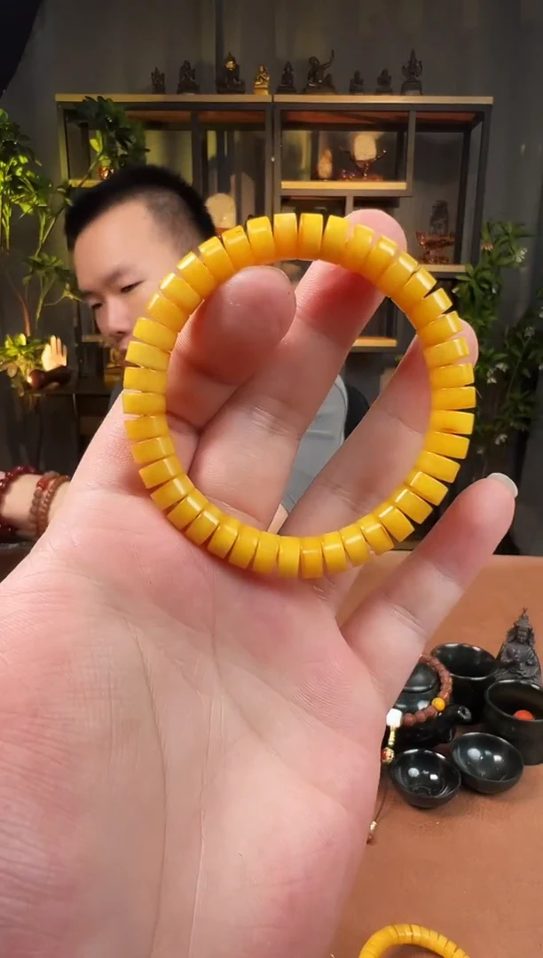手串蜜蜡未镶嵌药片蜡