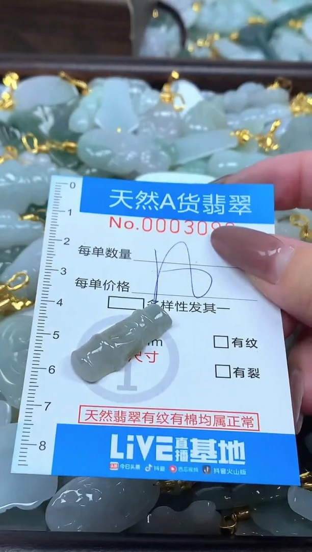 颈饰未镶嵌翡翠净货挂件-3092