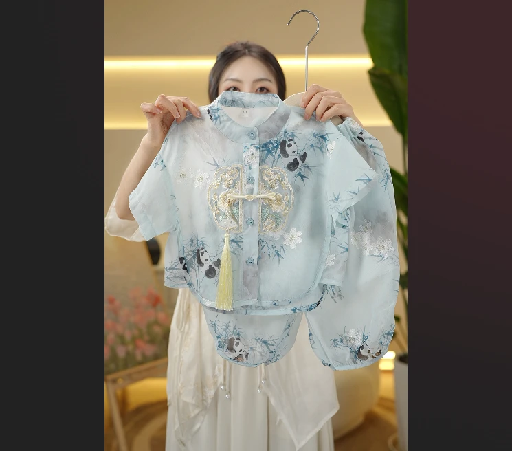 【现货】2025气质新中式夏季复古古风国风立领民国风绣花汉服58182