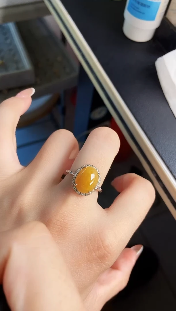 银S925镶嵌戒指翡翠12