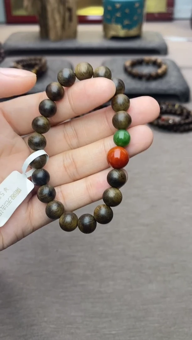 手串沉香木越南芽庄黄棋楠08单圈沉水