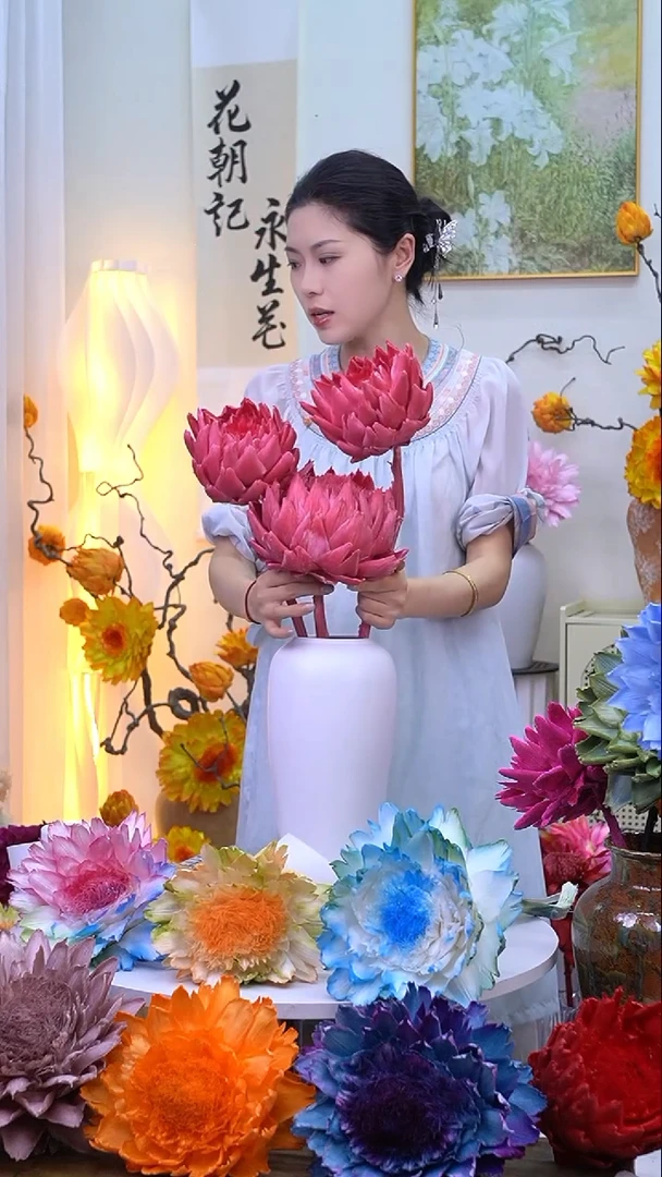 永生洋蓟裸粉3头【叶片有伤】8070