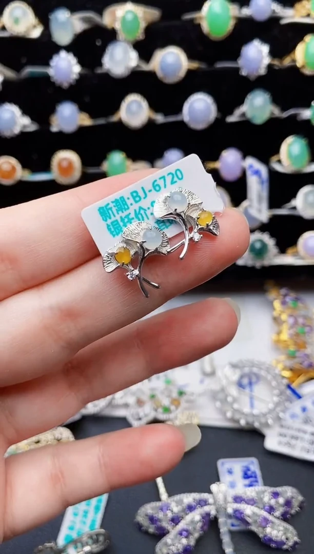 颈饰银S925镶嵌翡翠1506