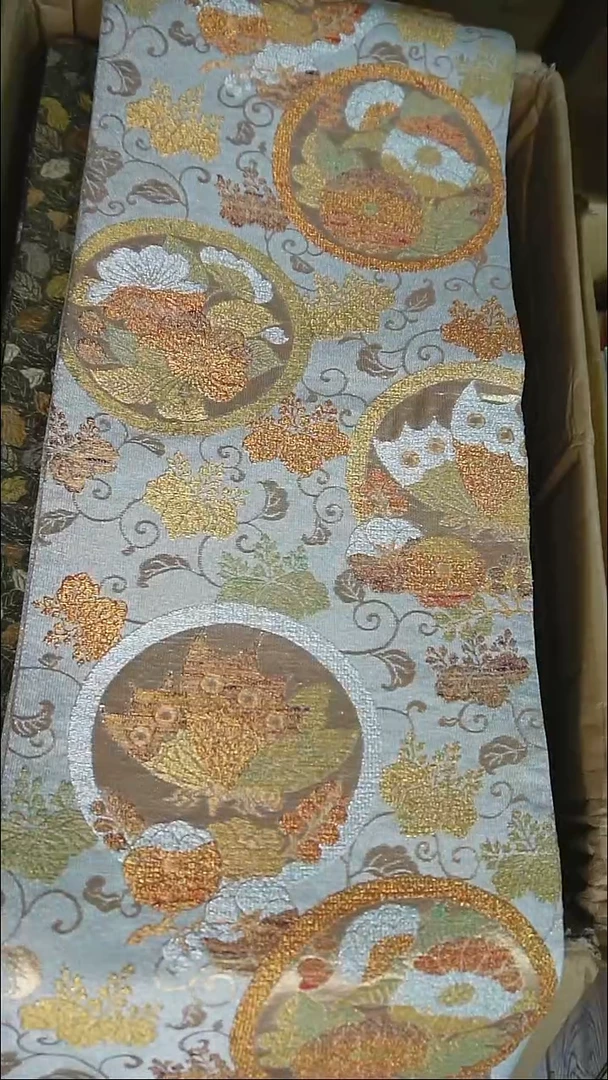 织绣100 六通缀织团花福利