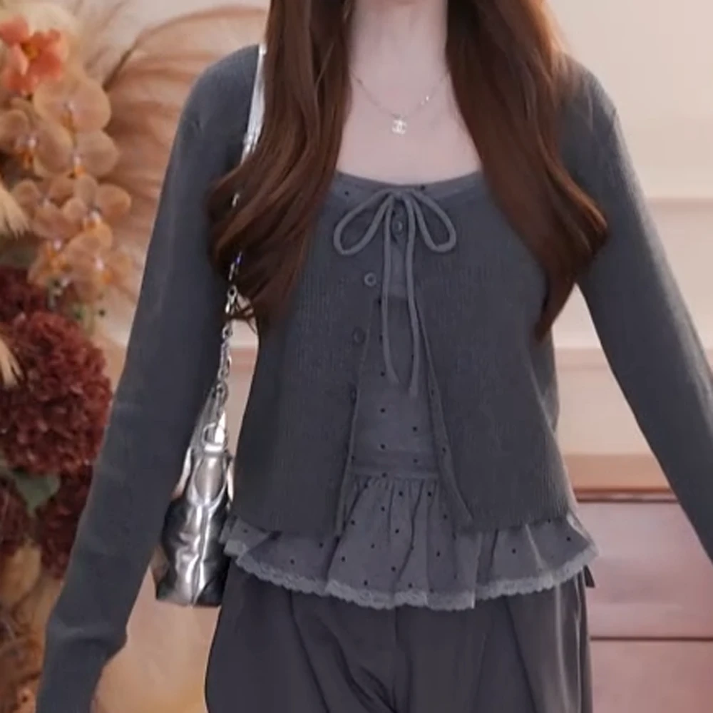 杏色防晒针织开衫女2025新款时尚轻薄长袖t恤上衣C6010