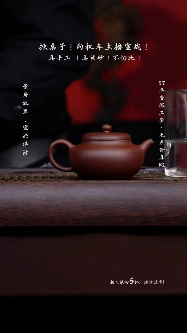 茶壶紫砂原矿手工 底槽清扁柿圆150CC