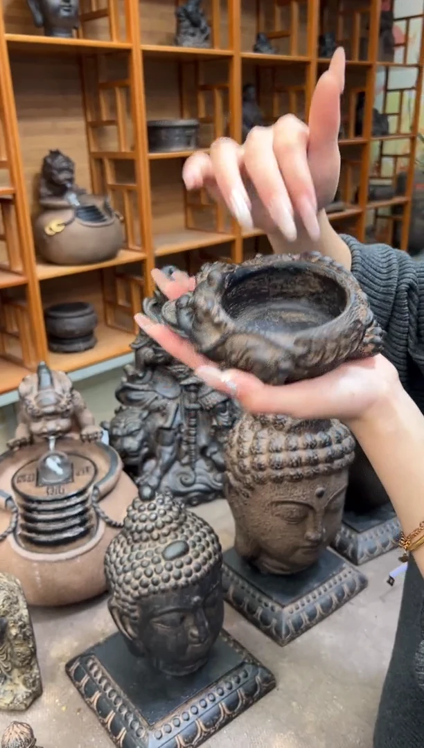 陶土【合成青石】金蟾盆