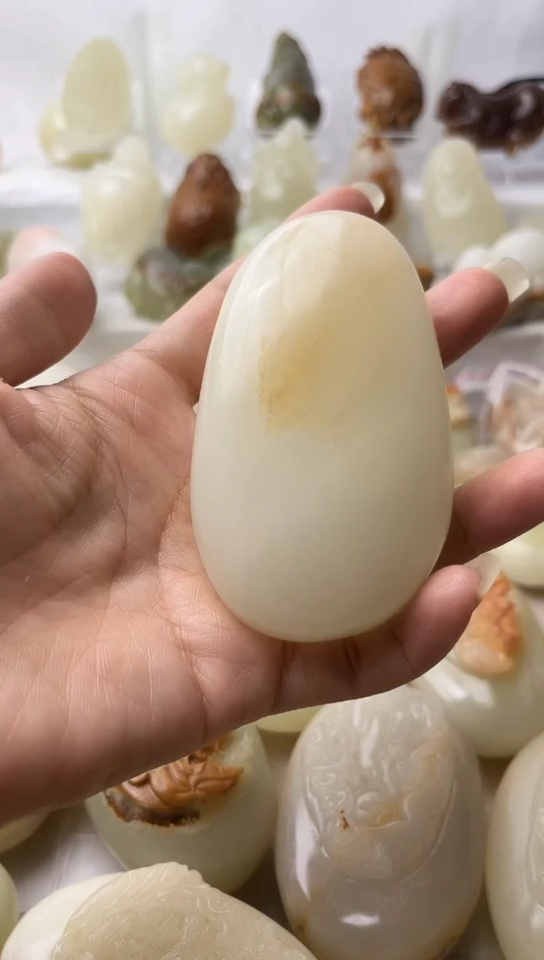 石材方解石手把摆件不退换原石