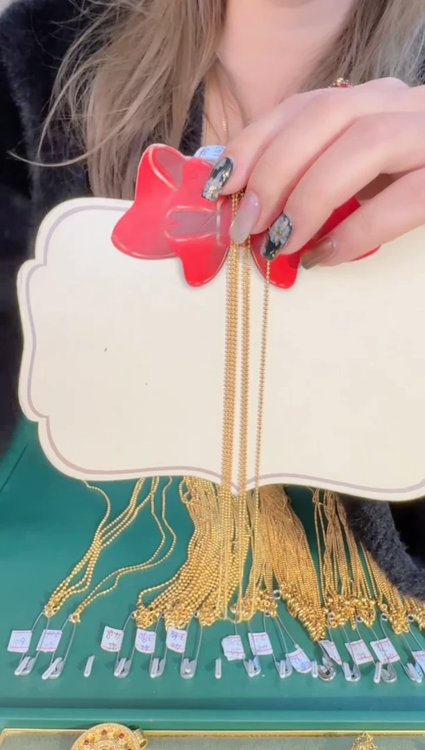 40cm固定不可调节切面珠珠链1.42g（多样性发货）