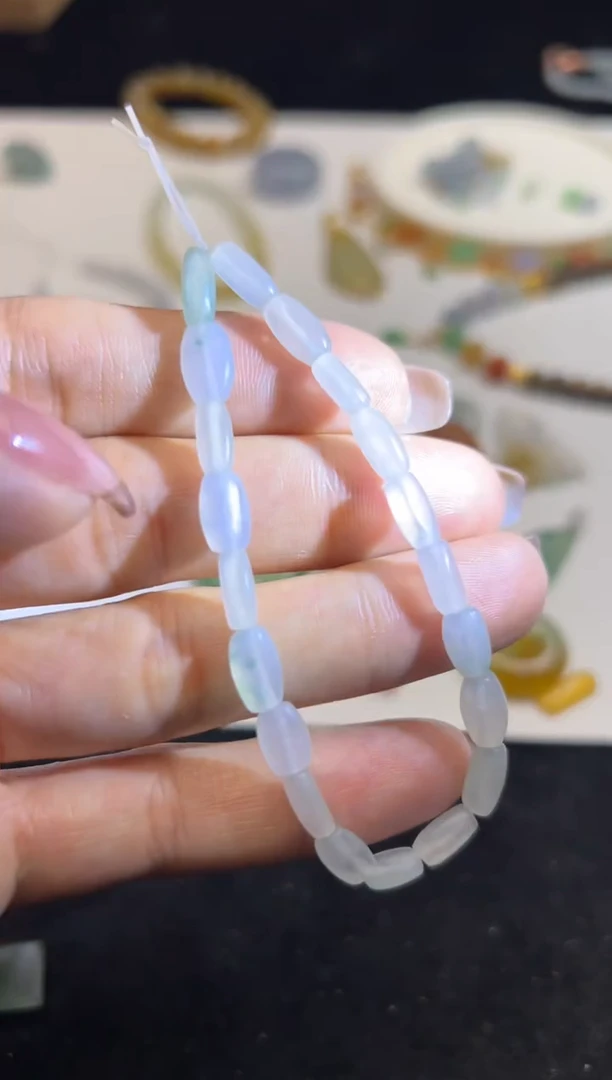 未镶嵌定制翡翠冰枣珠手串2号1100