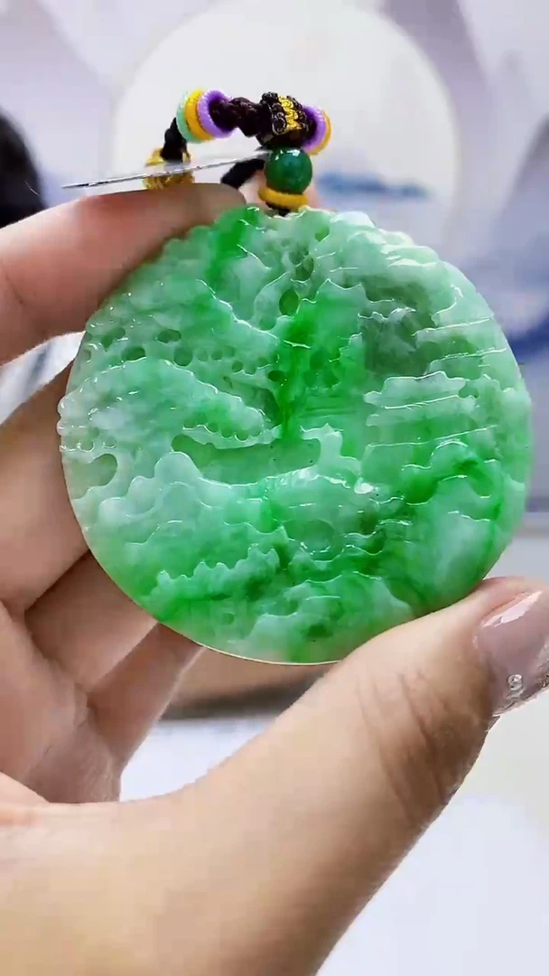 定制翡翠未镶嵌5145MM-毛货挂件30