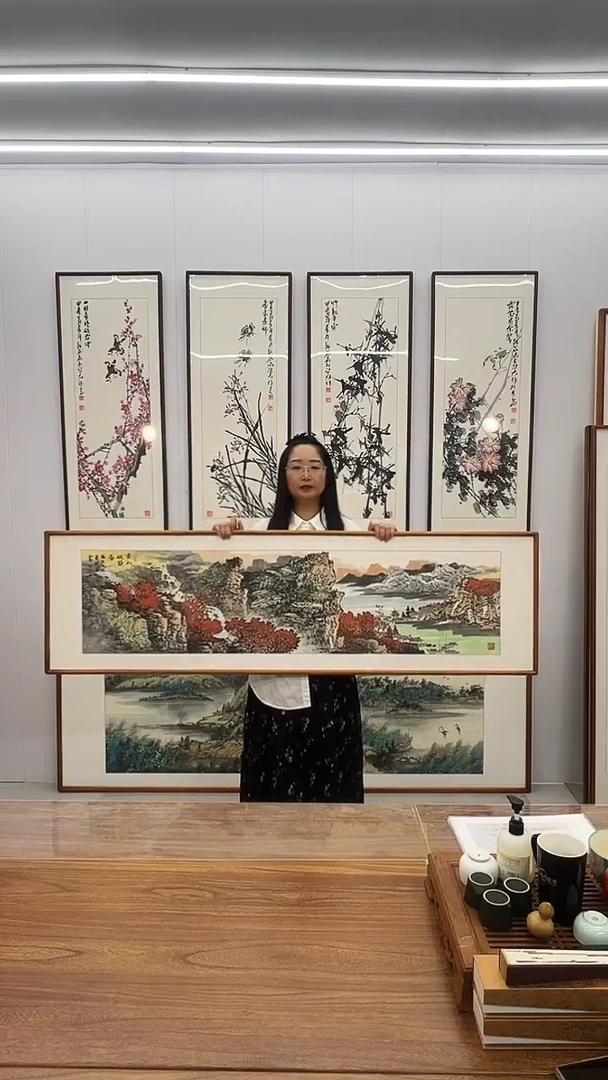 国画张现军 160*45 溪山秋韵图