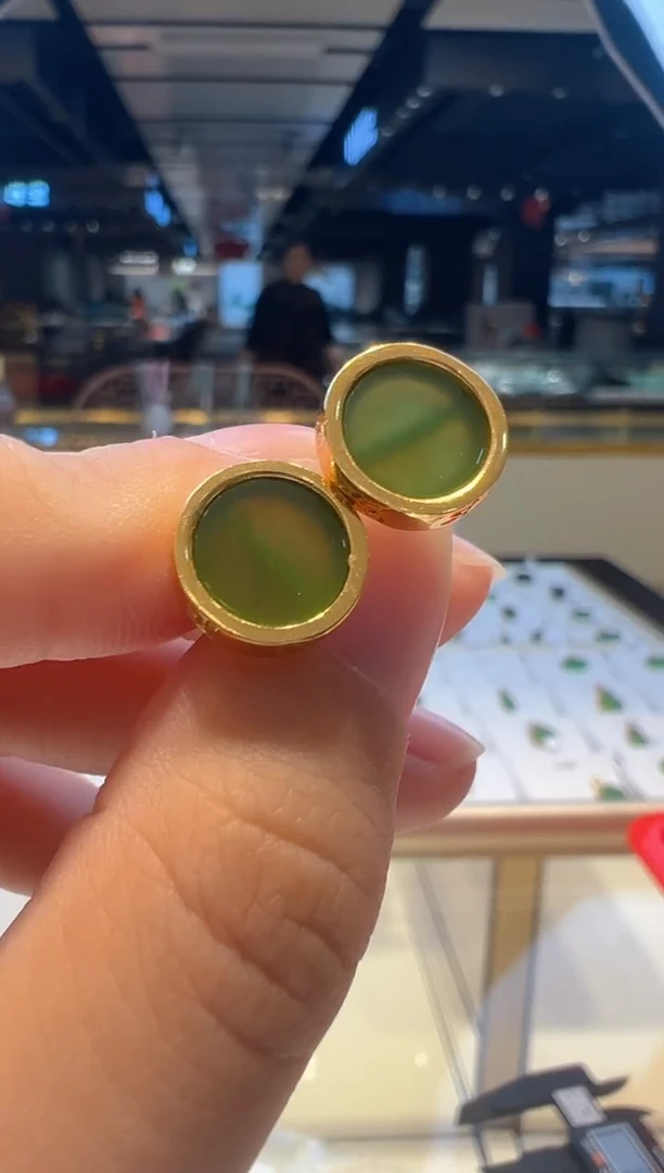 【闪购商品】和田玉耳饰银S925镶嵌25