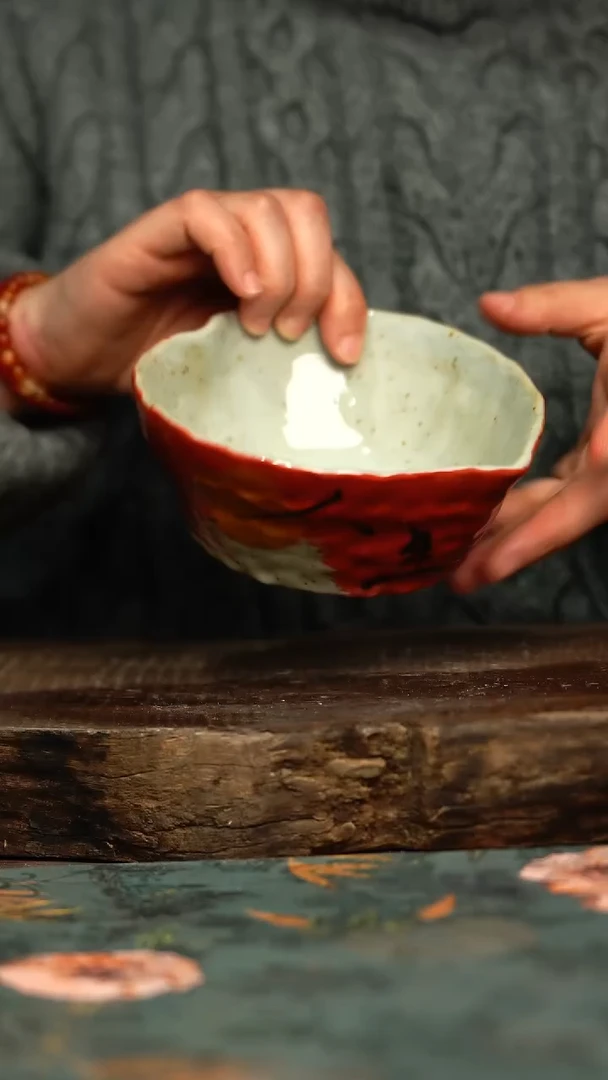 【闪购商品】杯釉下彩手工手绘同款陶器