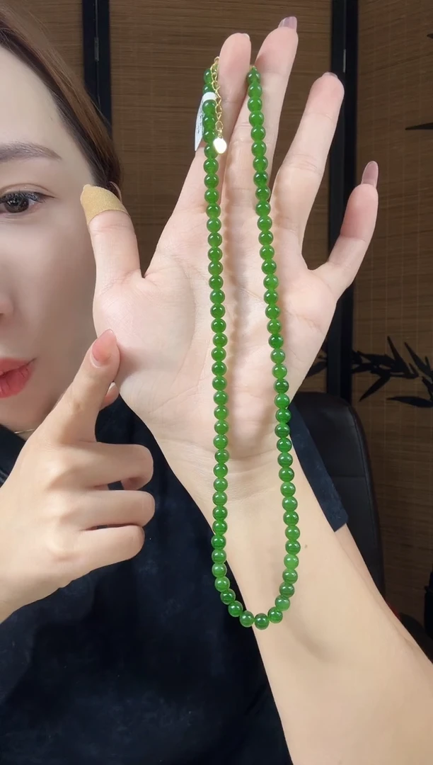 颈饰未镶嵌和田玉（碧玉）6辣菠无矿锁骨链