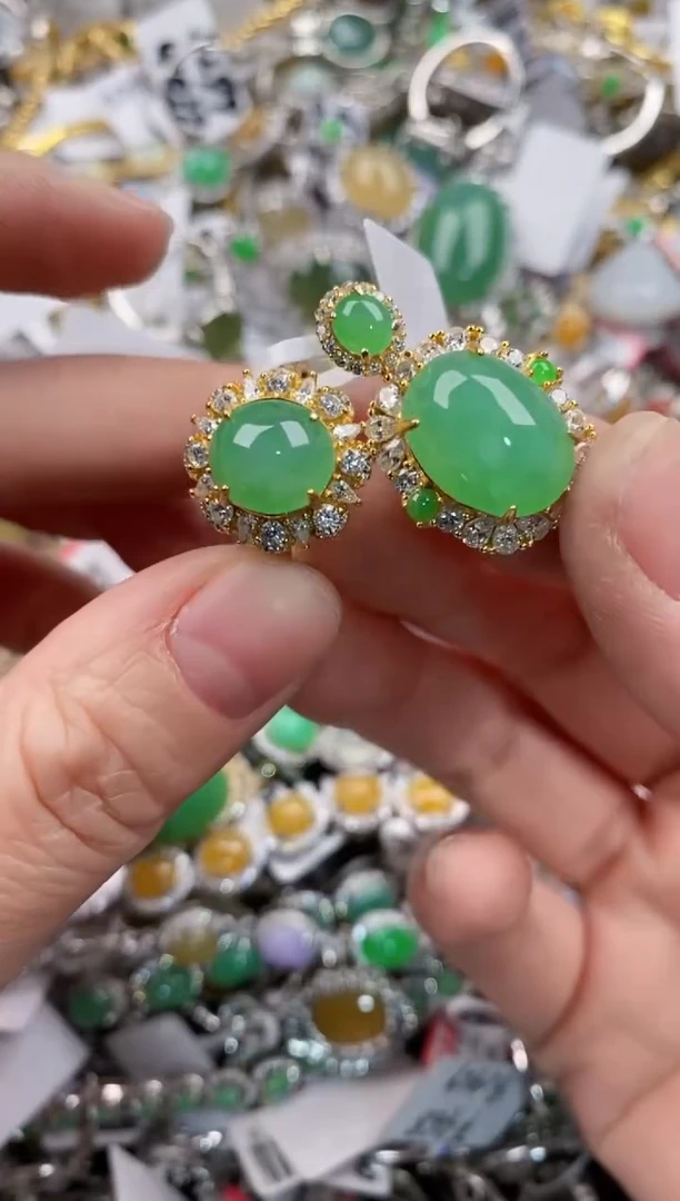 银S925镶嵌戒指翡翠333      6