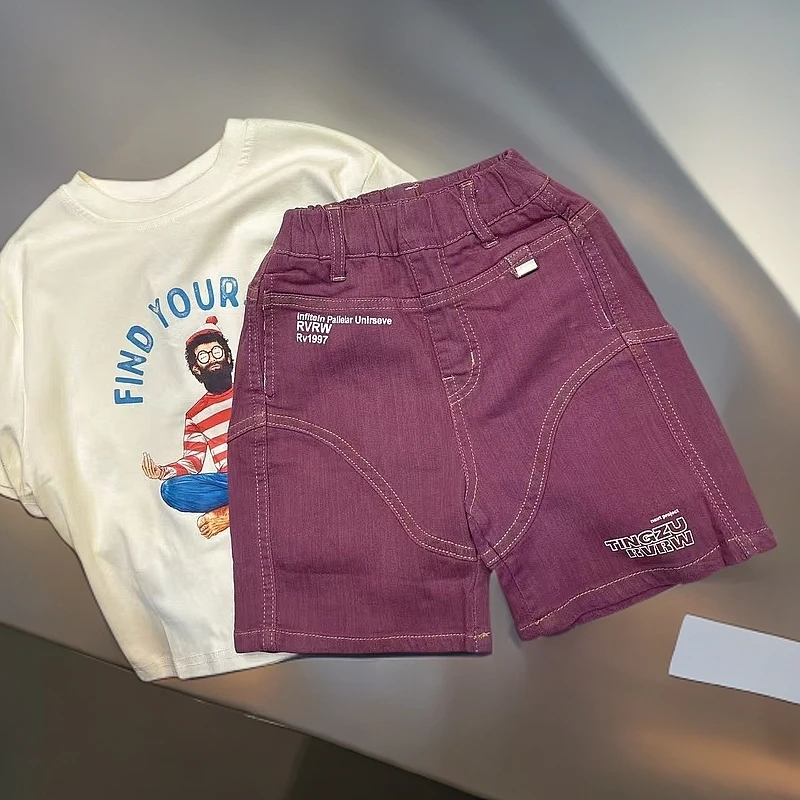 ZK-099夏季 中裤 男童 休闲时尚裤子 儿童夏款l百搭薄款