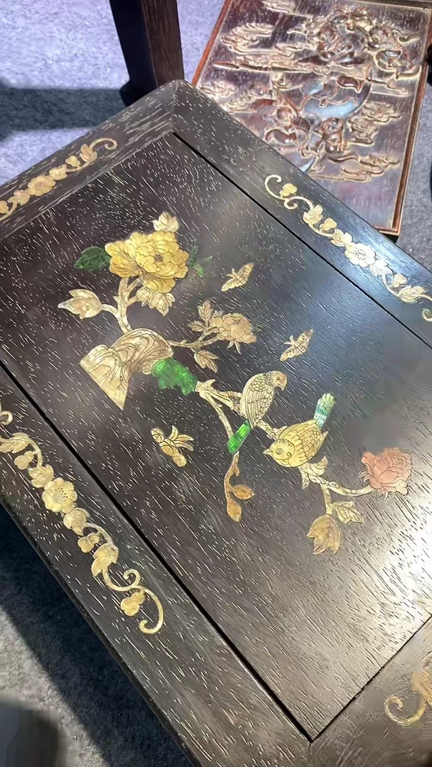 木紫檀木雕刻板一物一拍