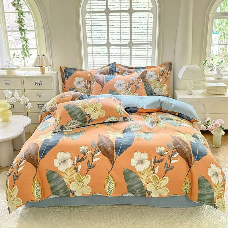 斜纹棉双面大版印花四件套ED1