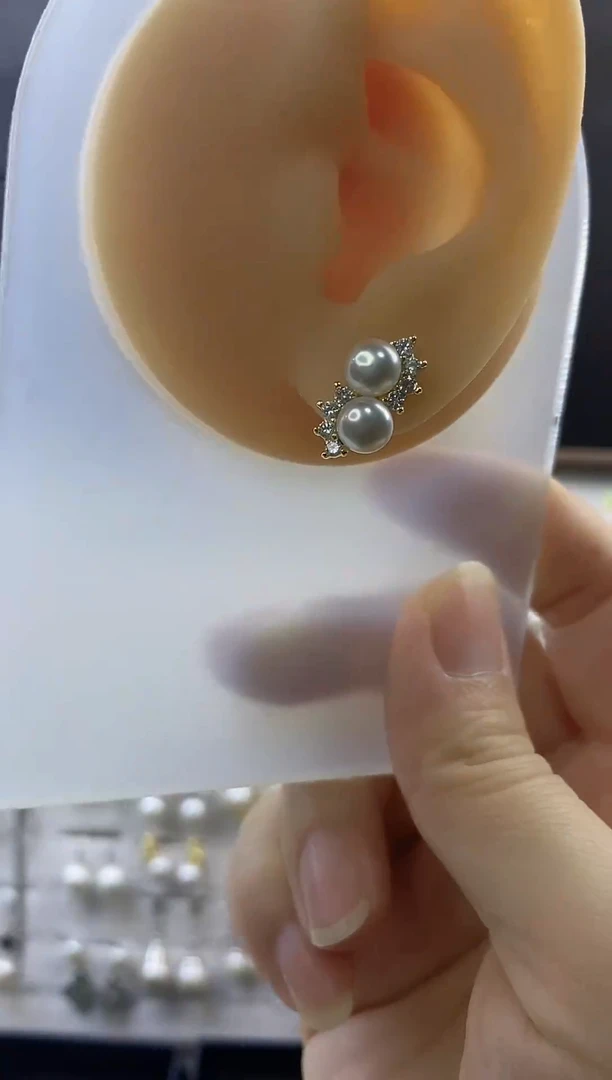 合金耳饰淡水珍珠74