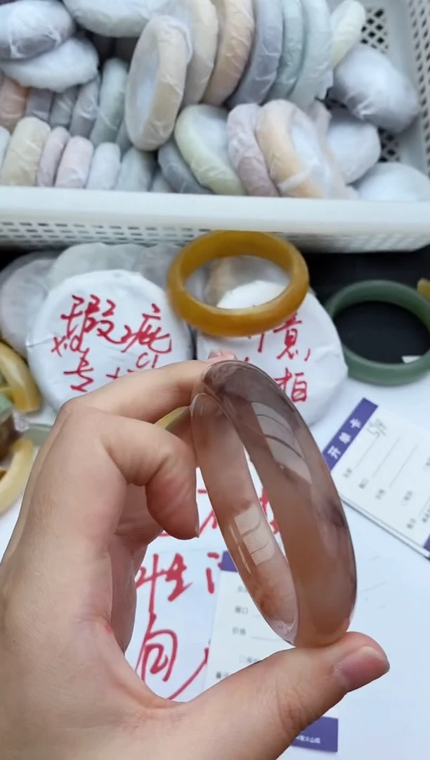 未镶嵌手镯石英质玉瑕疵393+57/58