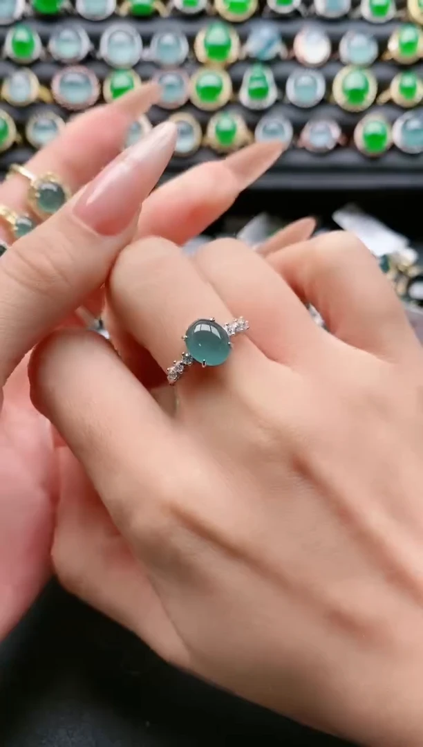 【闪购商品】翡翠戒指银S925镶嵌111111111