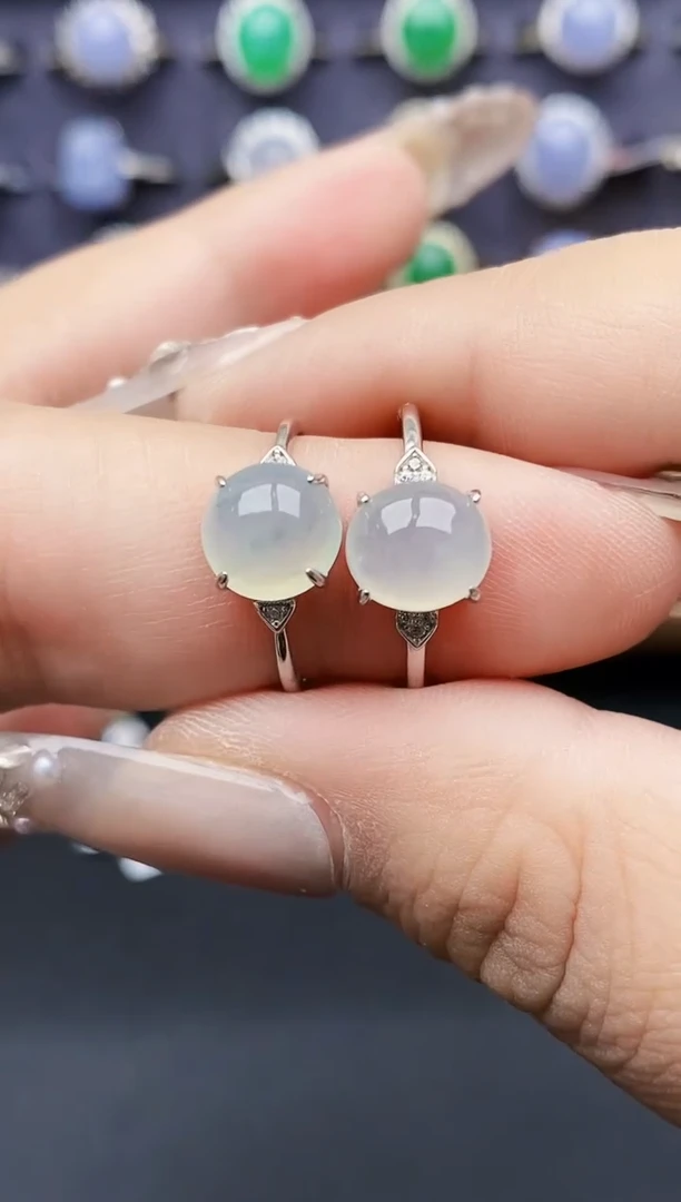 银S925镶嵌戒指翡翠0516