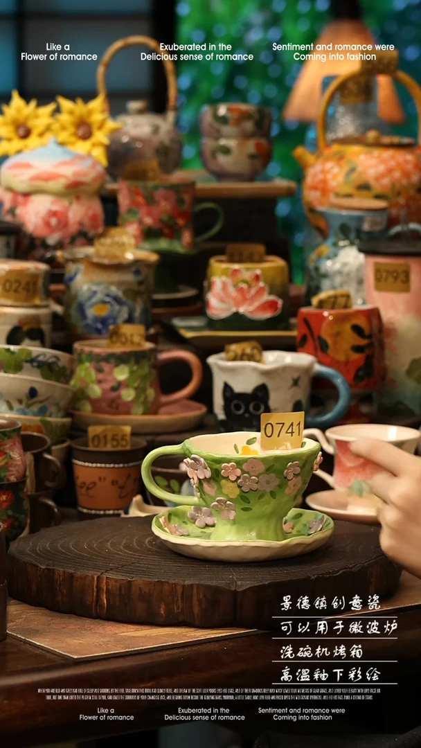 陶瓷景德镇高温釉下彩手工手绘款式@A0741@