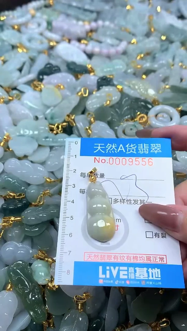 颈饰未镶嵌翡翠净货挂件-9556