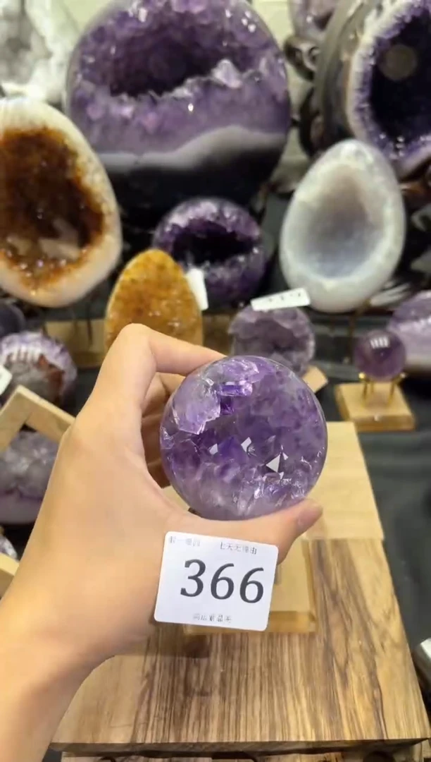 未镶嵌大型摆件（非配饰）紫晶366号开口笑