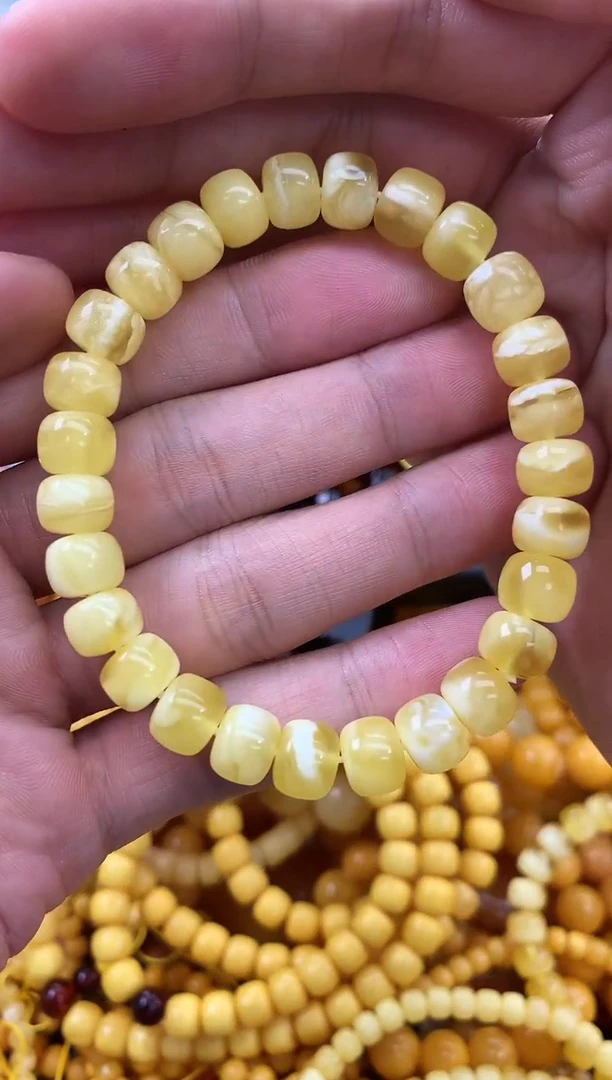 裸石蜜蜡未镶嵌手串