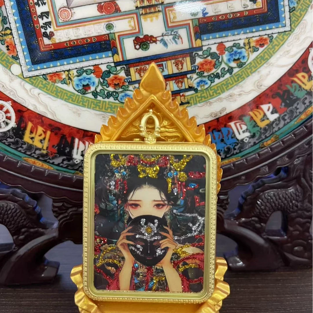 直播专属链接 手绘彩金定制款/单面98，双面128送绳子礼盒包装