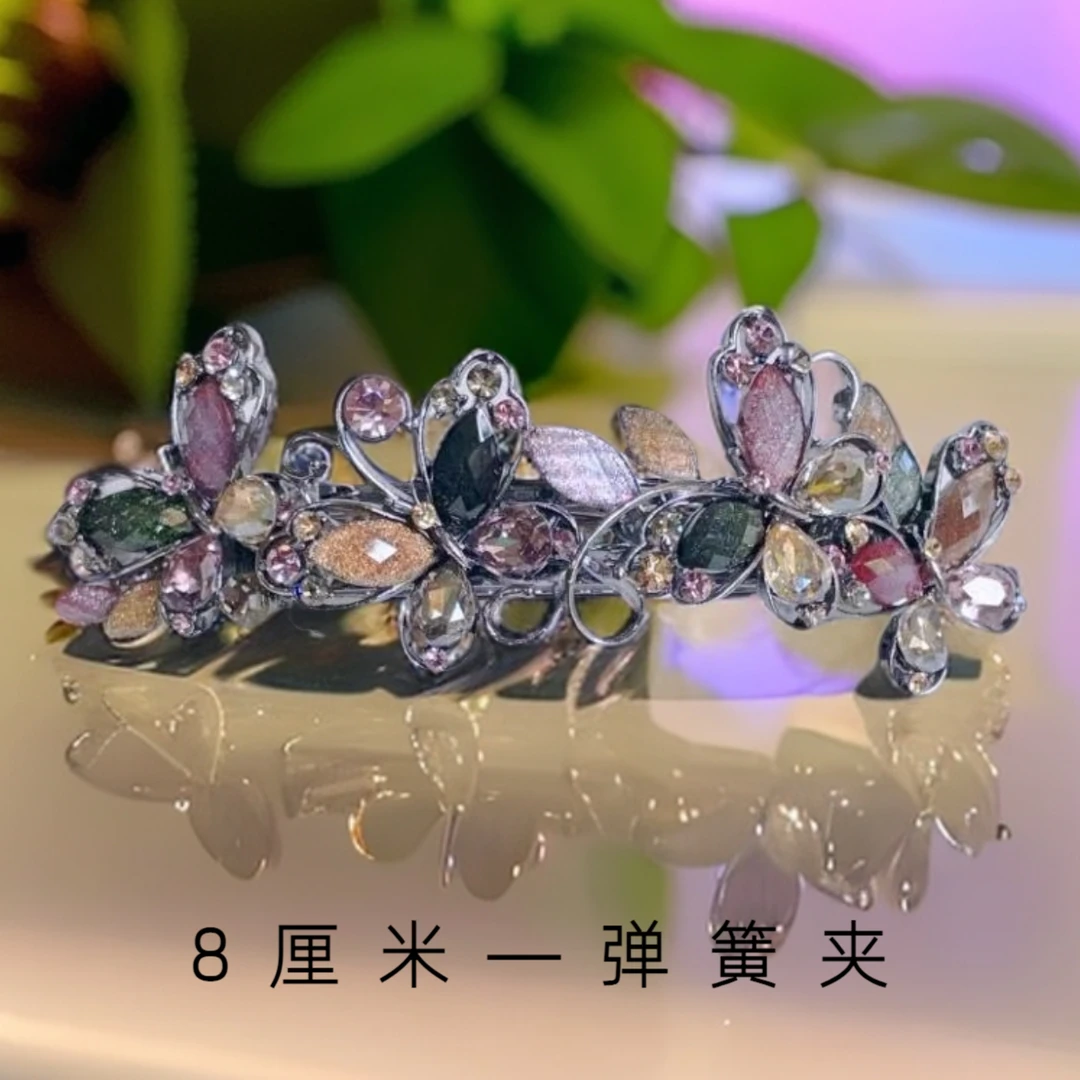 古典优雅大号弹簧夹横夹蝴蝶高档发卡贵夫人新款发夹后脑勺顶夹