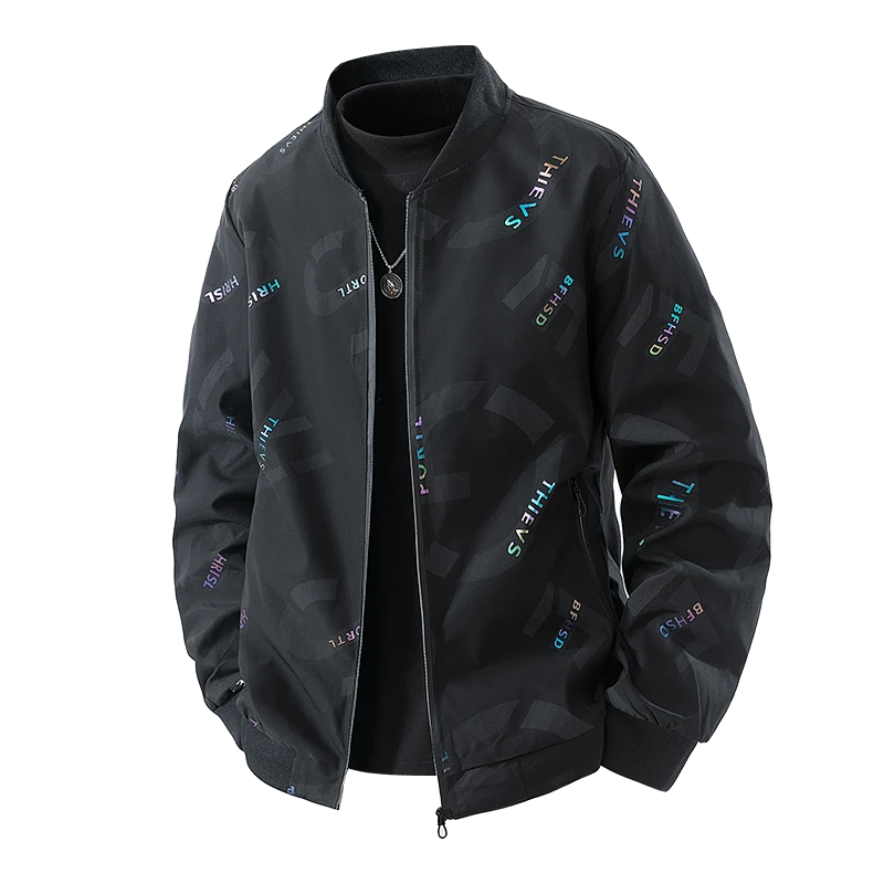 秋季新款夹克外套男士休闲夹克衫立领修身短款百搭潮流大码 2102#